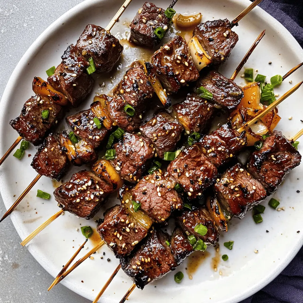 Looking for a delicious twist on your grilling routine? These Asian Garlic Steak Skewers are packed with bold flavors, tender meat, and a perfect marinade that brings a taste of the East to your backyard. Ideal for summer cookouts or a cozy family dinner, save this recipe for your next meal and impress your guests with an easy yet flavorful dish!