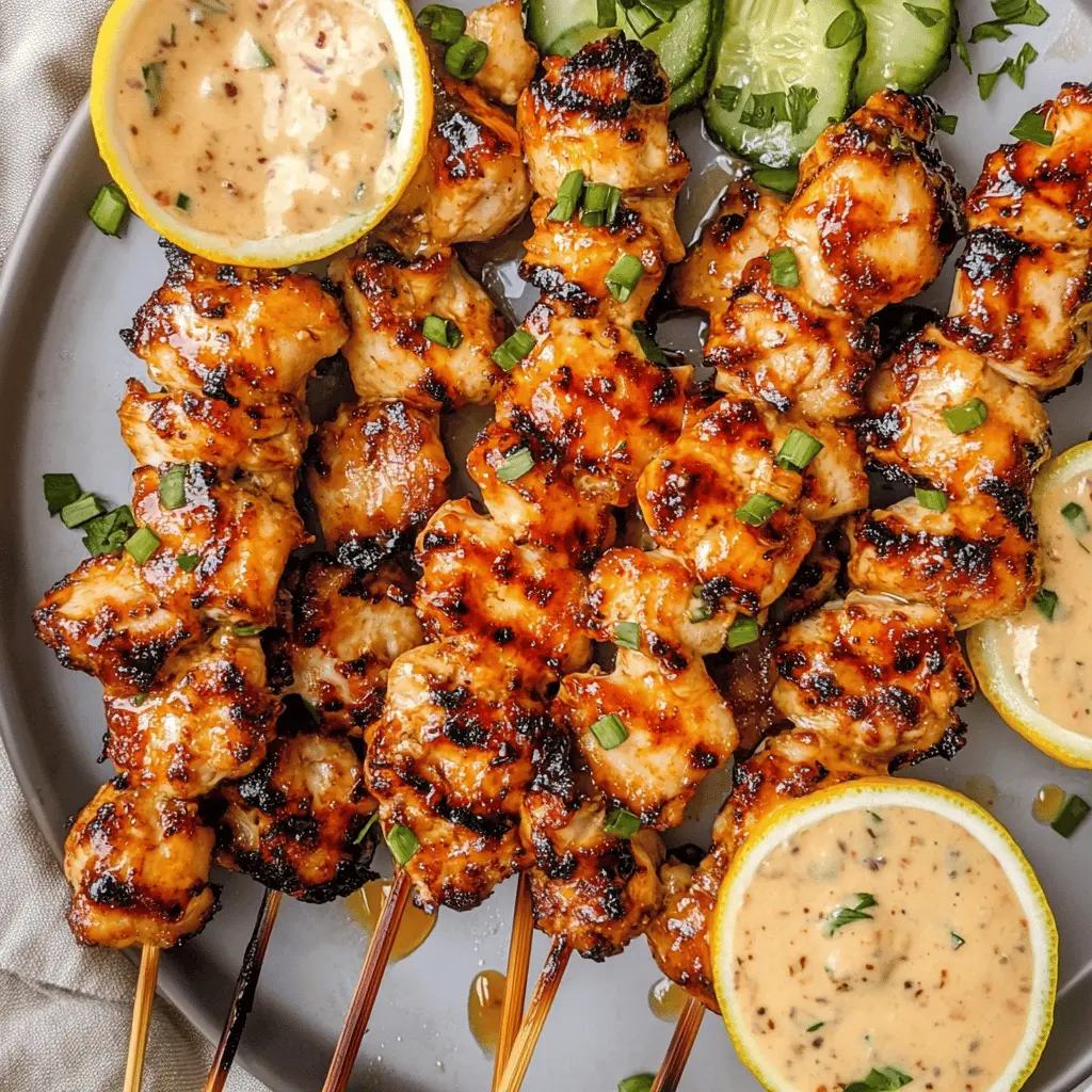 These Bang Bang Chicken Skewers are the perfect blend of spicy and sweet! Juicy chicken pieces are coated in a creamy, zesty sauce that makes each bite irresistible. Ideal for summer BBQs, family gatherings, or a quick weeknight meal! Don't forget to save this recipe for your next outdoor feast!