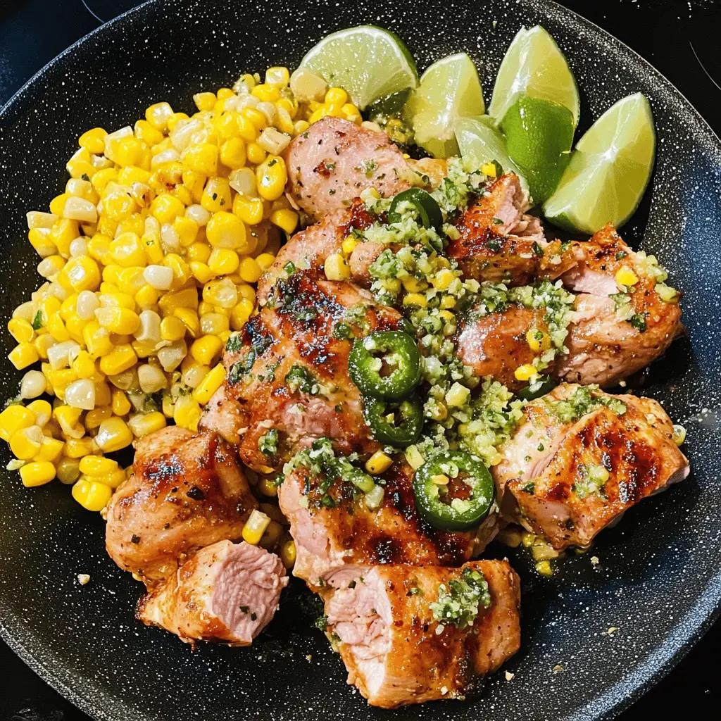 This Blackstone Jalapeno Lime Chicken and Corn is bursting with flavor! Grilled to perfection, the zesty lime and spicy jalapeno elevate the juicy chicken, while sweet corn adds a delightful crunch. Perfect for a summer BBQ or a cozy weeknight dinner. Save this recipe for a tasty meal that everyone will love!
