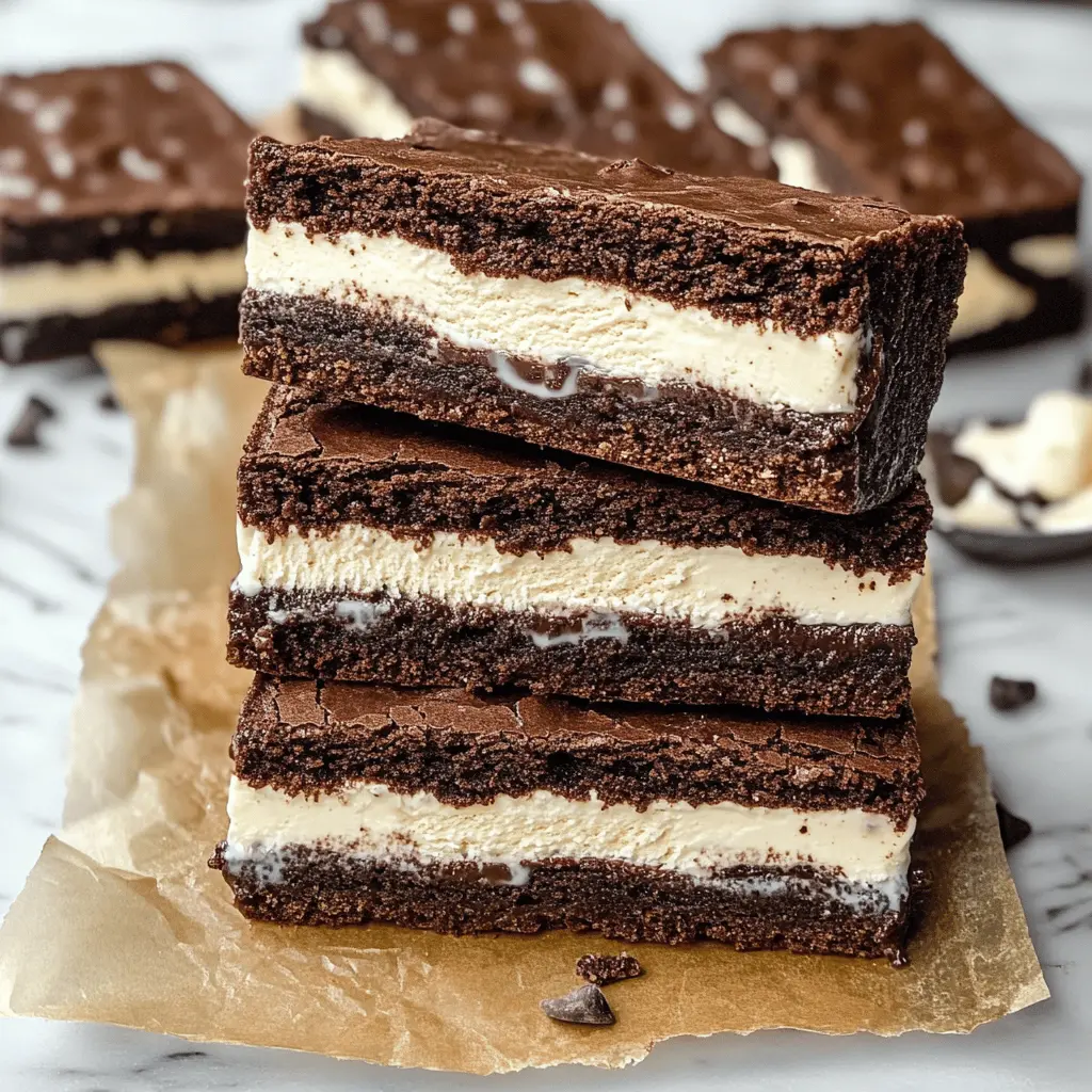 Get ready for a delightful treat with these Brownie Ice Cream Sandwiches! Mocha fudge brownies are perfectly paired with creamy vanilla ice cream for a sweet explosion of flavors. These sandwiches are great for parties, barbecues, or a cozy night in. Save this recipe now and impress your friends and family with this irresistible dessert!