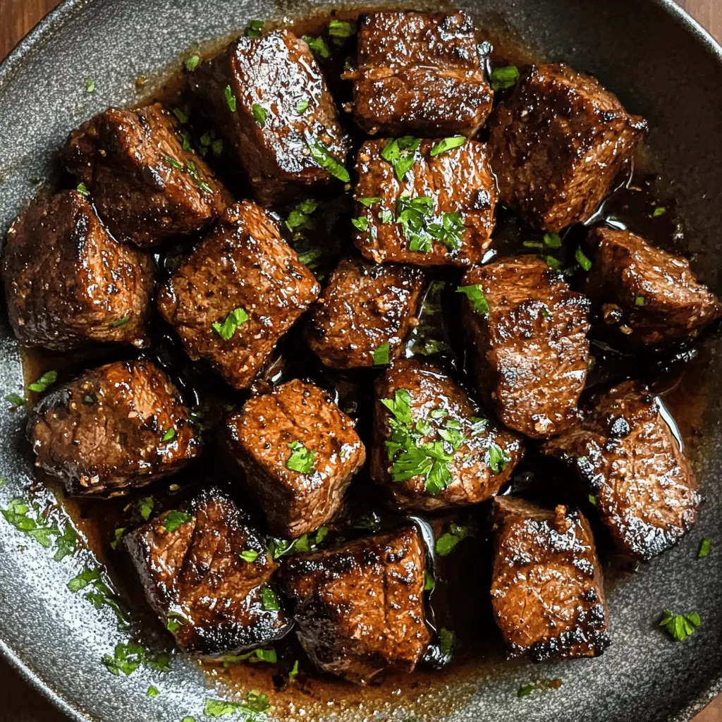 Get ready to enjoy these Cajun Garlic Butter Steak Bites! Juicy, tender steak coated in flavorful Cajun spices and slathered in rich garlic butter makes for a quick and delicious meal. Perfect for busy weeknights or a game day snack. Save this recipe for a mouthwatering treat that will impress your family and friends!