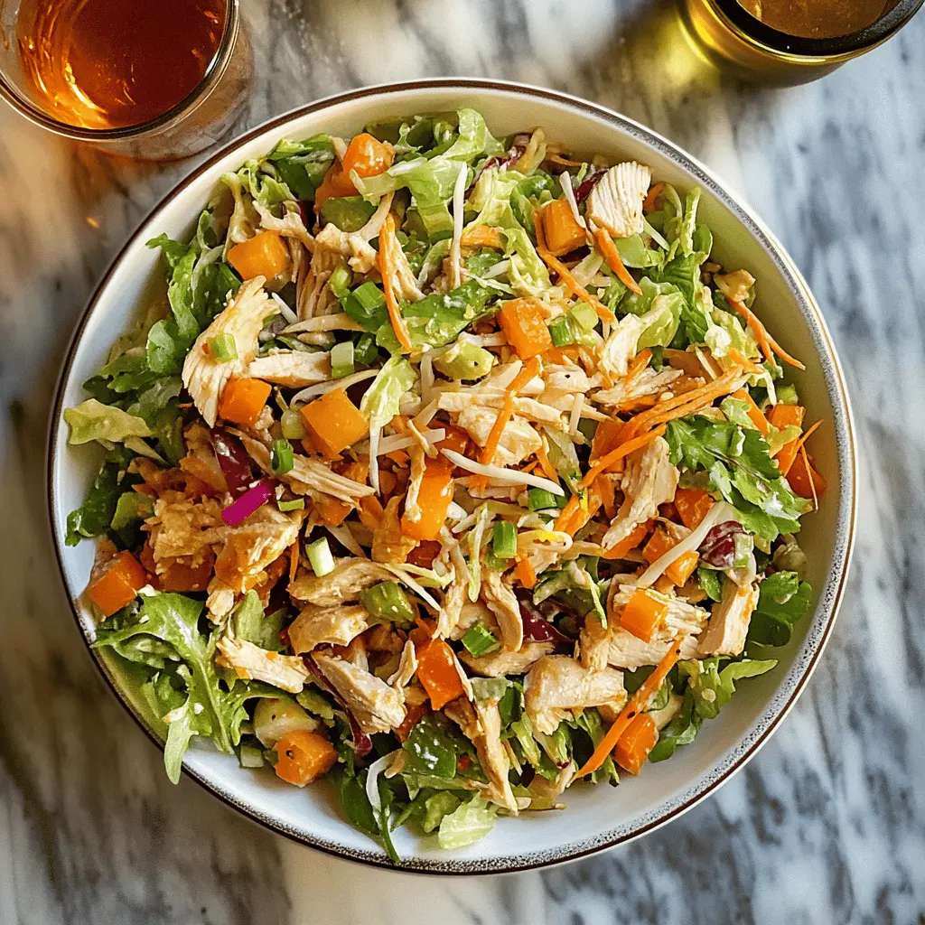 Craving a fresh and crunchy salad? This Chinese Chicken Salad is packed with tender chicken, crisp veggies, and a tangy sesame dressing! Perfect for lunch or a light dinner, this dish brings vibrant flavors together in a delightful way. Save this recipe for your next meal prep or a family gathering—you won’t want to miss out!