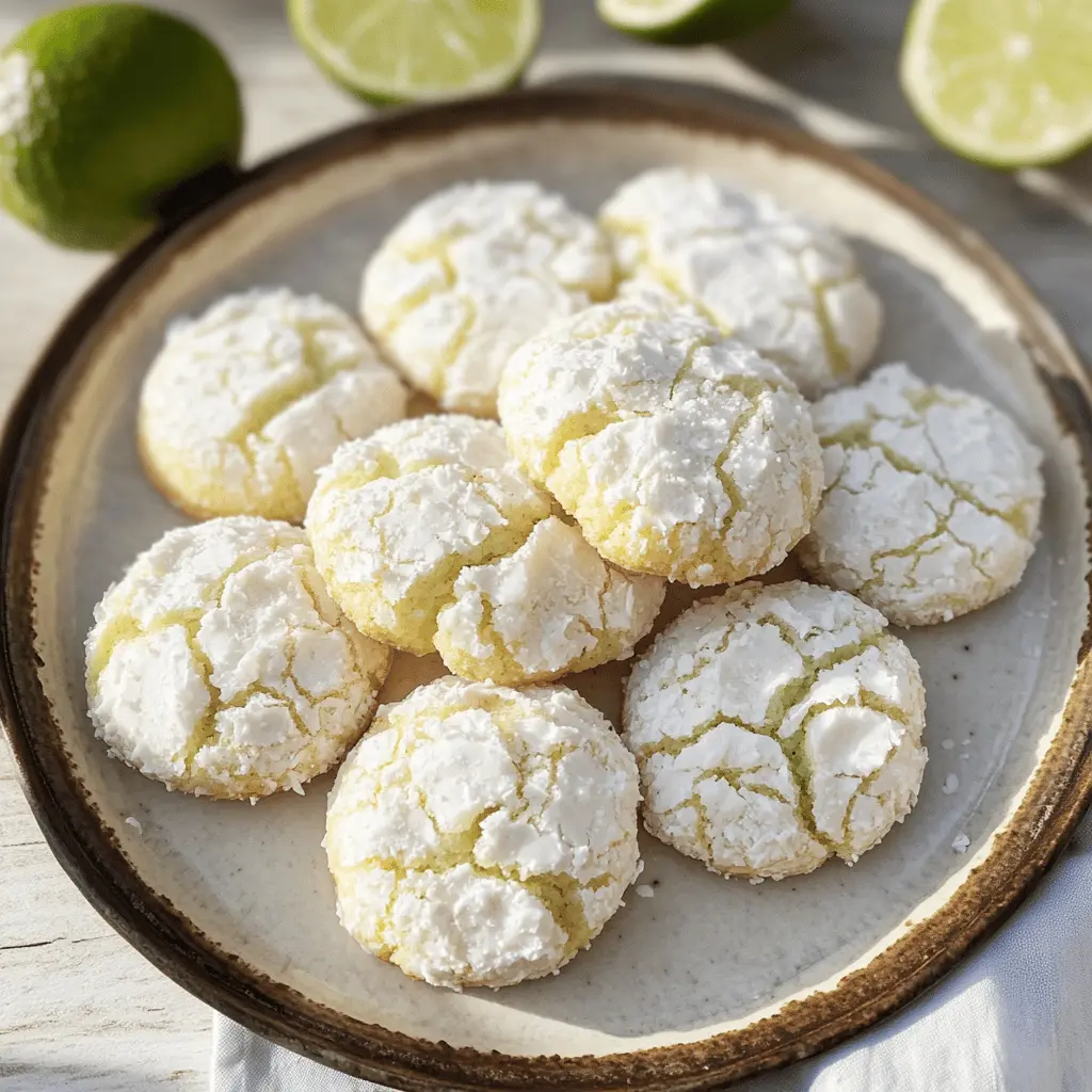 Brighten your day with these Coconut Key Lime Crinkle Cookies! These delightful treats combine the tangy zest of key limes with the chewy goodness of coconut, creating a unique flavor experience. Perfect for gatherings, tropical-themed parties, or a sweet afternoon snack. Don’t forget to save this recipe for your next baking adventure!