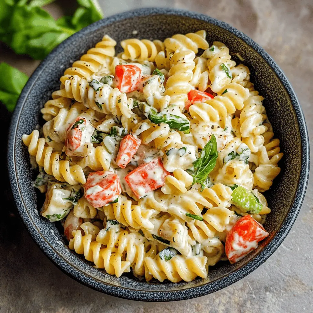 This creamy pasta salad is a delightful mix of flavors and textures that everyone will love! Packed with fresh veggies, tender pasta, and a rich, savory dressing, it’s perfect for potlucks, picnics, or as a side dish at family dinners. Save this recipe for your next gathering and enjoy a crowd-pleaser that’s easy to make and even easier to eat!