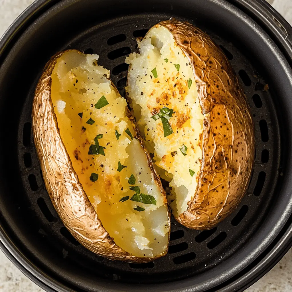 Say goodbye to mushy baked potatoes! This Crispy Air Fryer Baked Potato is perfectly golden and has a fluffy interior that's simply delightful. With minimal prep and just a few ingredients, it's a fantastic side dish or quick snack. Save this recipe for your next family dinner or game day gathering for an easy twist on a classic favorite!