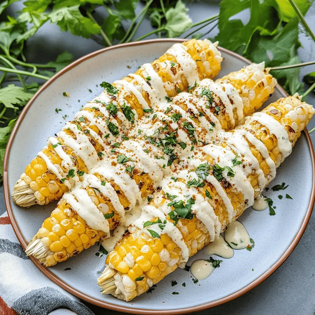 Get ready for a taste of Mexico with this Easy Elote recipe featuring a creamy sauce! Fresh corn is grilled to perfection, then slathered with rich crema, lime juice, and a sprinkle of cheese for that irresistible flavor. Perfect for summer BBQs, parties, or a cozy night in. Save this delightful dish for your next gathering and impress your friends with every bite!