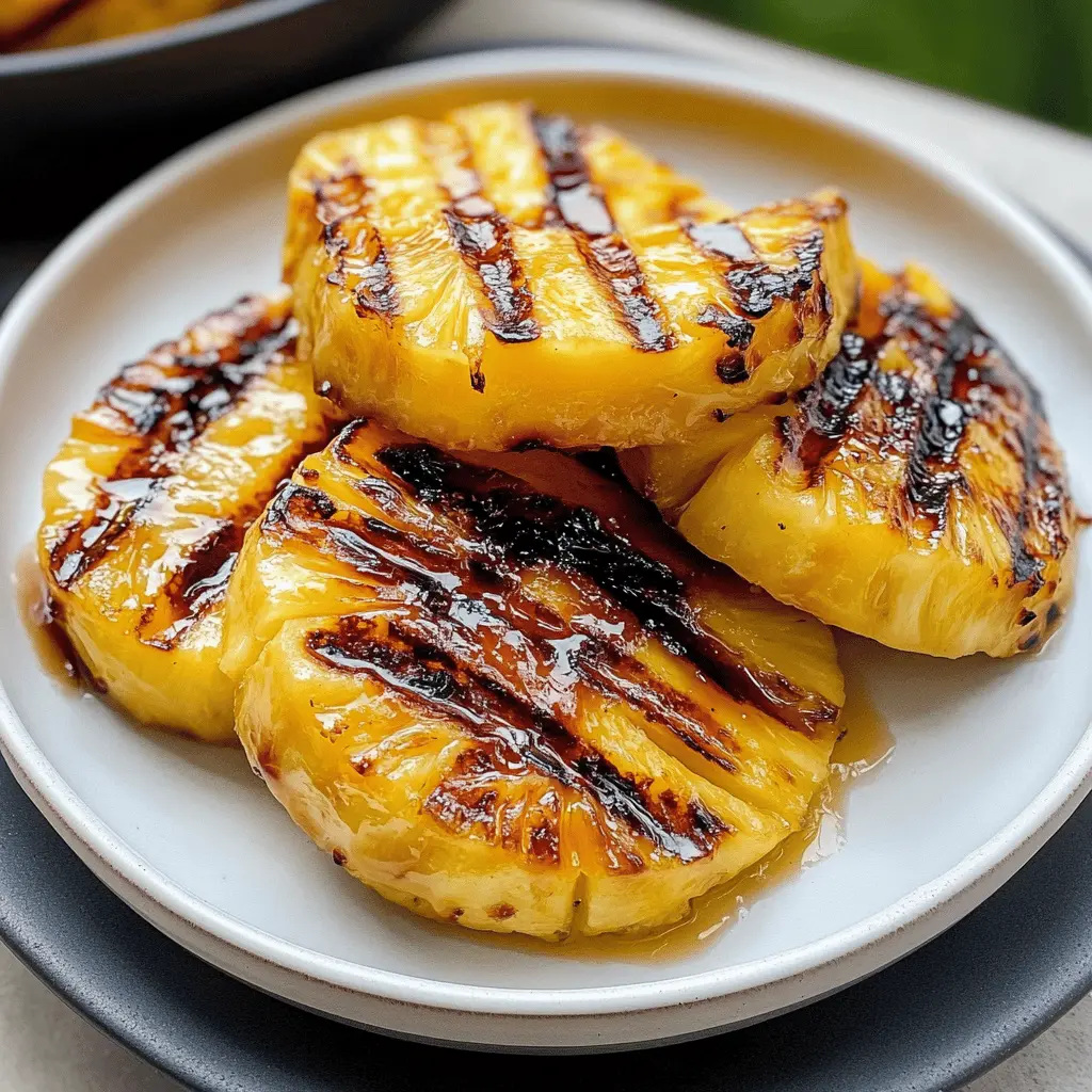 Treat yourself to this delightful grilled pineapple topped with caramelized brown sugar! Juicy and sweet, this treat is perfect for summer barbecues or a refreshing dessert any time of year. Simple to make and bursting with flavor, it’s a tropical twist that everyone will love. Save this easy recipe for your next gathering!