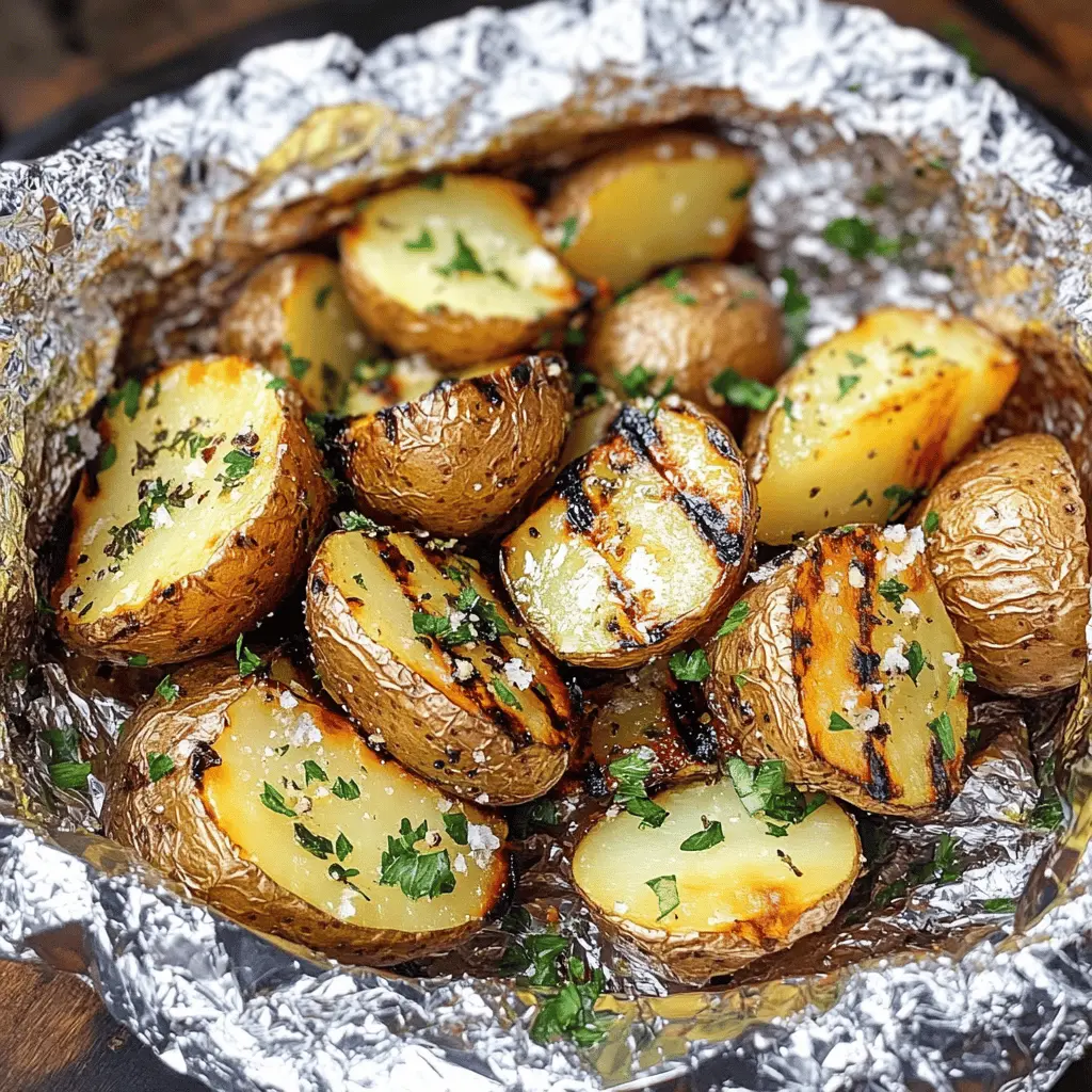 Juicy and tender, these Garlic Herb Grilled Potatoes in Foil are a must-try! Packed with the fresh flavors of garlic and herbs, they make the perfect side for any barbecue or summer gathering. Easy to prepare and full of flavor, these potatoes are sure to impress. Save this recipe for your next cookout!