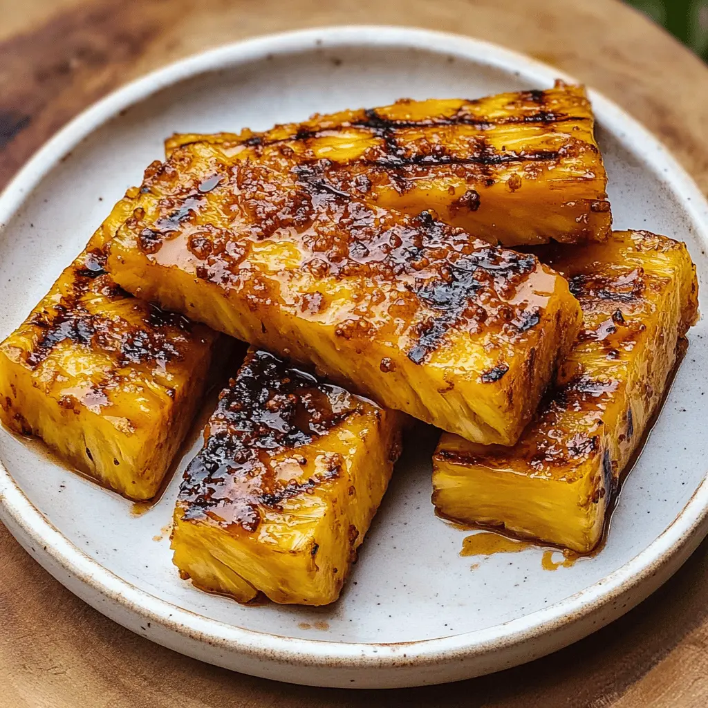 Sweet, smoky, and utterly delicious, this Grilled Caramelized Brown Sugar Pineapple recipe is a must-try! Featuring juicy pineapple slices coated in rich brown sugar, this dish brings the perfect blend of sweetness and caramelization to your summer BBQs or family gatherings. Save this enticing recipe to elevate your dessert or side dish game at your next cookout!