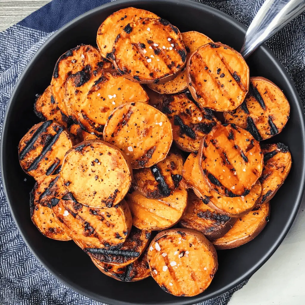 Nothing beats the smoky sweetness of grilled sweet potatoes! This simple recipe highlights their natural flavor and buttery texture, perfect for summer barbecues or as a healthy side dish. Drizzle with olive oil and sprinkle with sea salt for a delicious treat. Save this easy recipe to impress your guests or brighten up any weeknight meal!