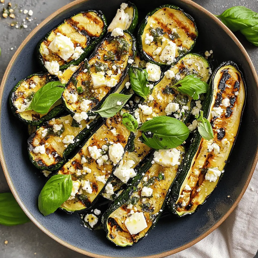 Transform your summer gatherings with this delicious Grilled Zucchini with Feta and Basil! This simple recipe highlights fresh zucchini, tangy feta, and fragrant basil, making it a perfect side dish for barbecues or picnics. Save this pin for a quick and healthy addition to your meal plan anytime you need a burst of flavor!