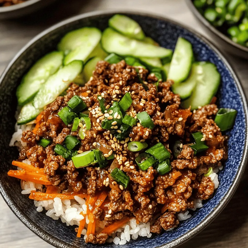 Craving a delicious twist on a classic? This Ground Beef Bulgogi is packed with savory flavors and a hint of sweetness, making it perfect for dinner any night of the week. With just a few key ingredients like garlic, soy sauce, and sesame oil, you’ll have a quick and satisfying meal ready to enjoy! Save this recipe for your next family gathering or weeknight treat!