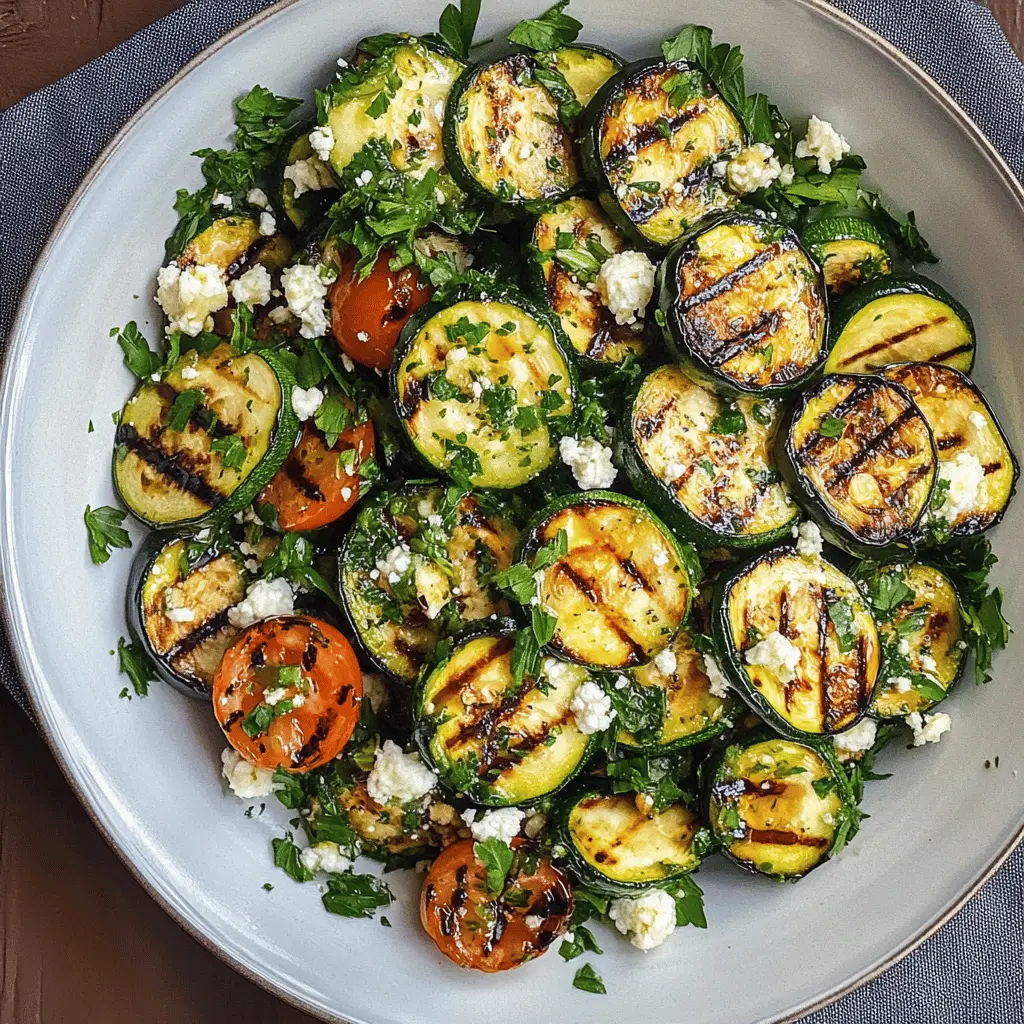 Fresh, vibrant, and perfect for any occasion, this Mediterranean Style Grilled Zucchini Salad brings together the earthy flavors of grilled zucchini with tangy feta and zesty lemon. Packed with healthy ingredients, it’s a delightful addition to summer picnics or a light dinner. Save this pin to enjoy this refreshing salad at your next gathering!