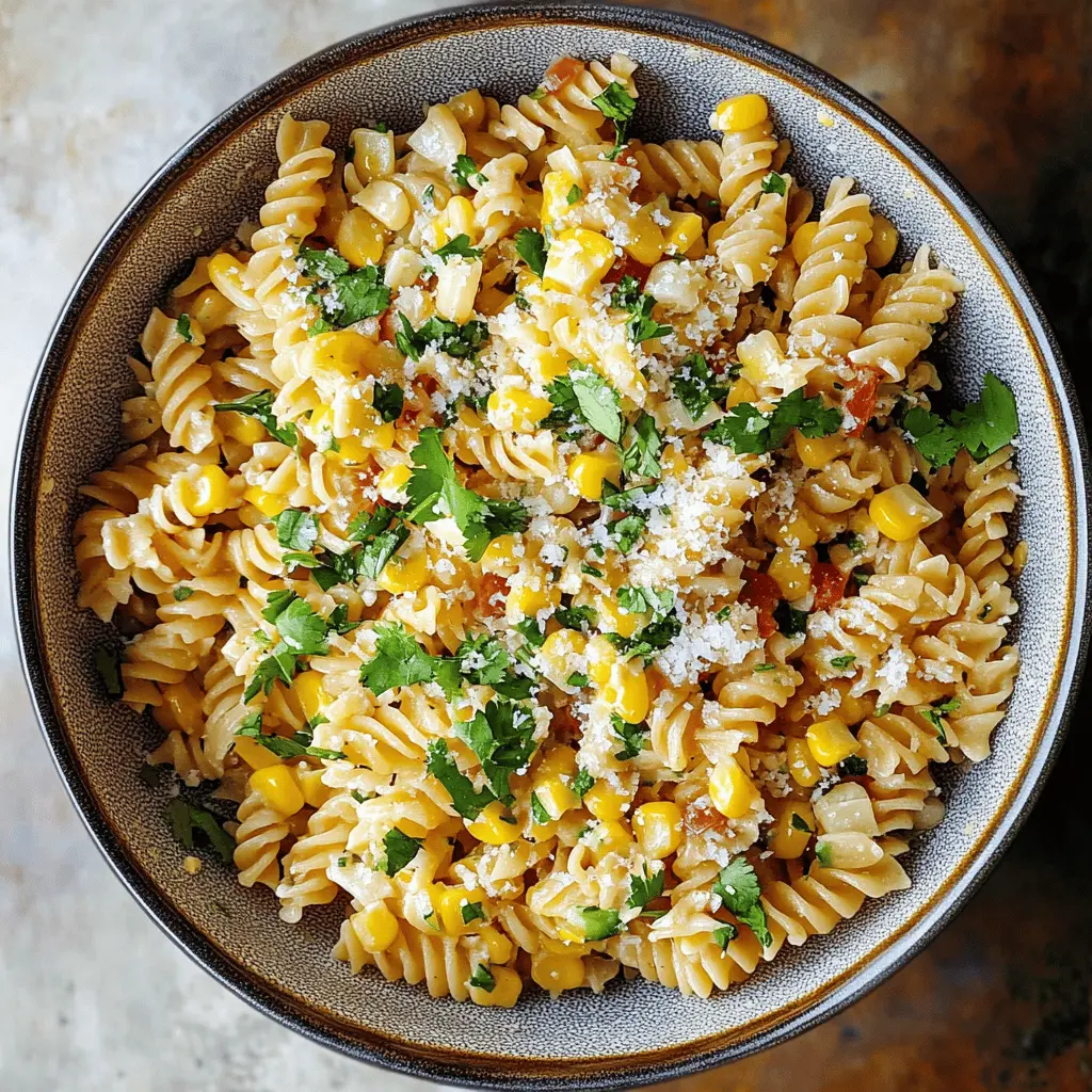 Brighten your dinner table with this Mexican Street Corn Pasta Salad! Combining creamy avocado, smoky corn, and zesty lime, this dish is bursting with flavor. Perfect for summer barbecues or as a vibrant side for any meal. Save this recipe for your next gathering and impress your friends with a taste of the streets of Mexico!