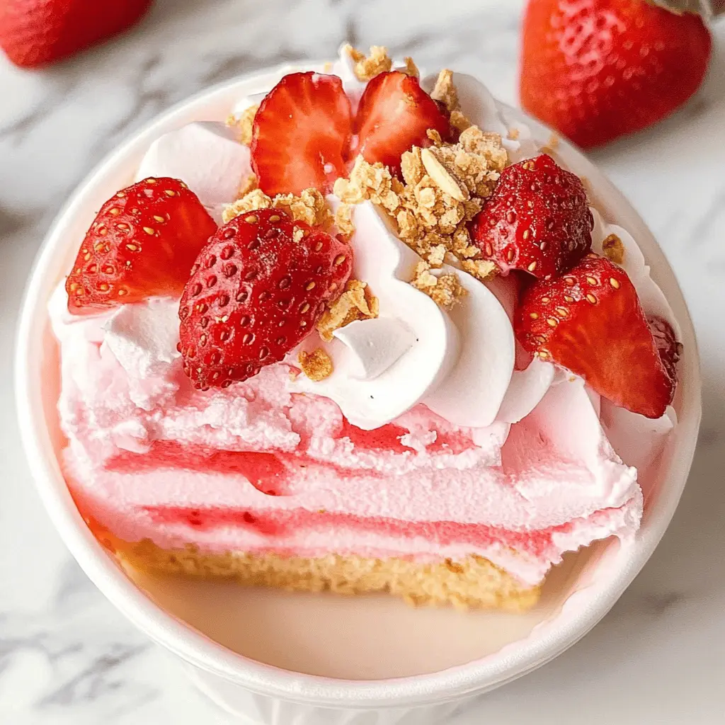 This Strawberry Lush recipe is a delightful treat you won't want to miss! With layers of creamy goodness, fresh strawberries, and a crumbly crust, it’s the perfect dessert for any gathering. Whether for a summer barbecue or a family get-together, save this pin to make your next occasion extra sweet!