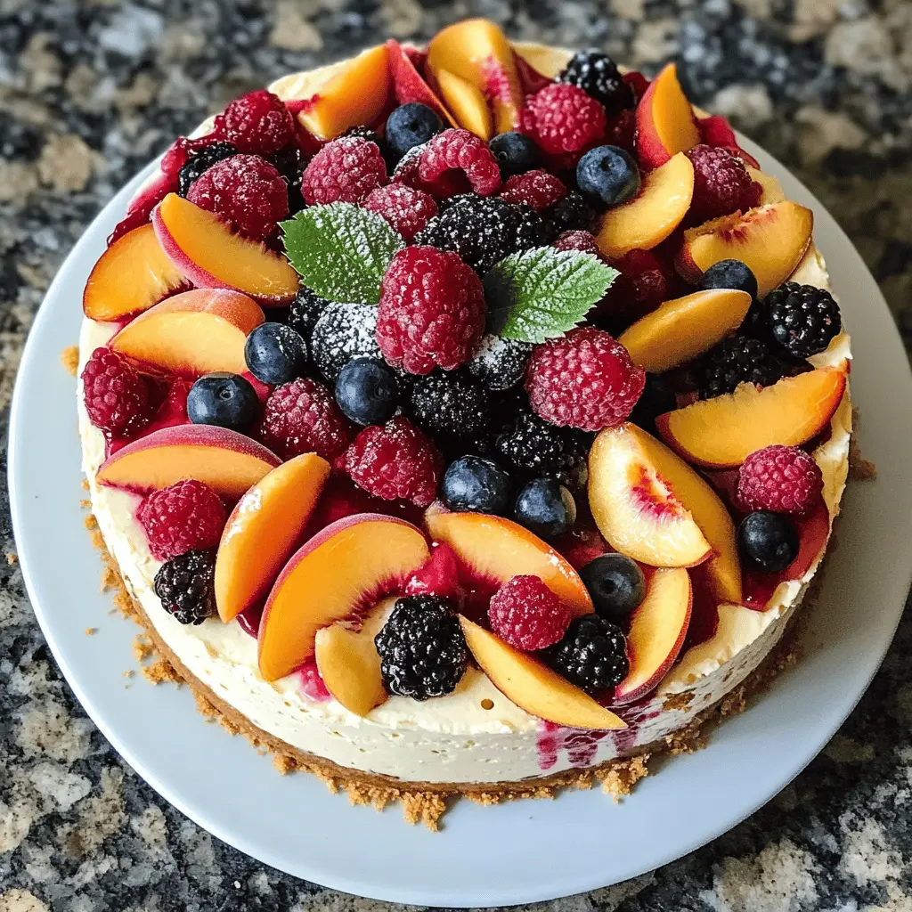 This Summer Berry and Peach Cheesecake is a delightful dessert bursting with fresh flavors! Featuring a creamy cheesecake base topped with luscious berries and juicy peaches, it’s perfect for picnics or summer gatherings. Save this recipe to impress your friends and family at your next event! Ideal for any sweet occasion! 🍑🍓