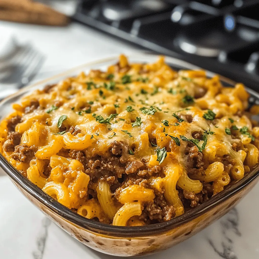 Get ready for a comforting classic! This homemade Beefaroni has all the flavors you love, combining tender beef, chewy pasta, and a deliciously rich tomato sauce. Perfect for busy weeknights or a cozy family dinner, it's sure to delight everyone at the table. Save this recipe to bring a touch of nostalgia and warmth to your dinner table!