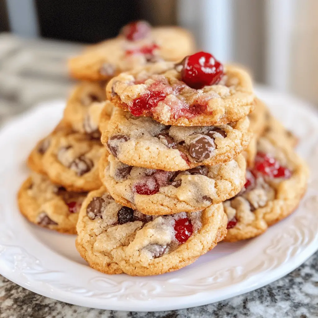 Easy Maraschino Cherry Chocolate Chip Cookies Recipe