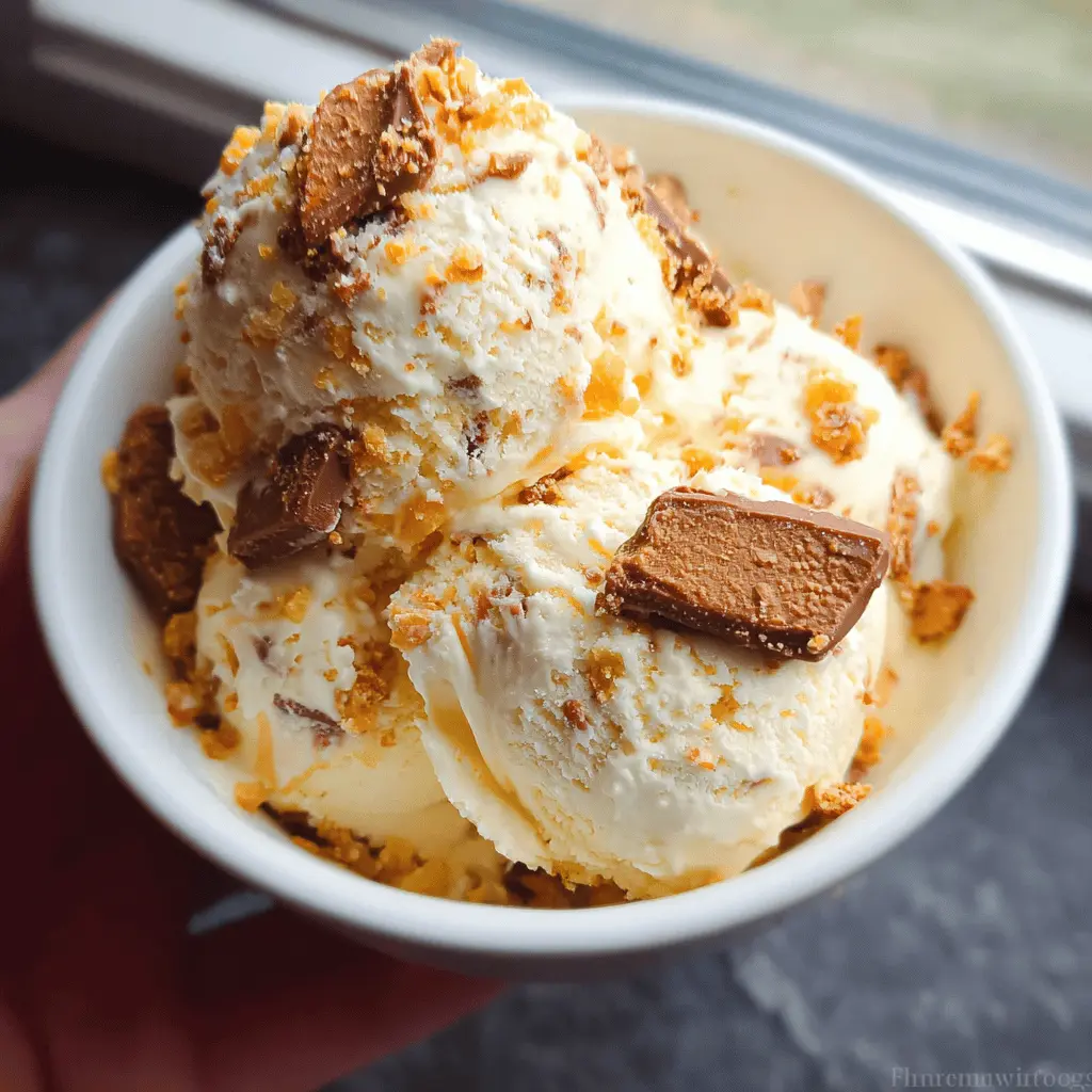 Easy Homemade Butterfinger Ice Cream Recipe