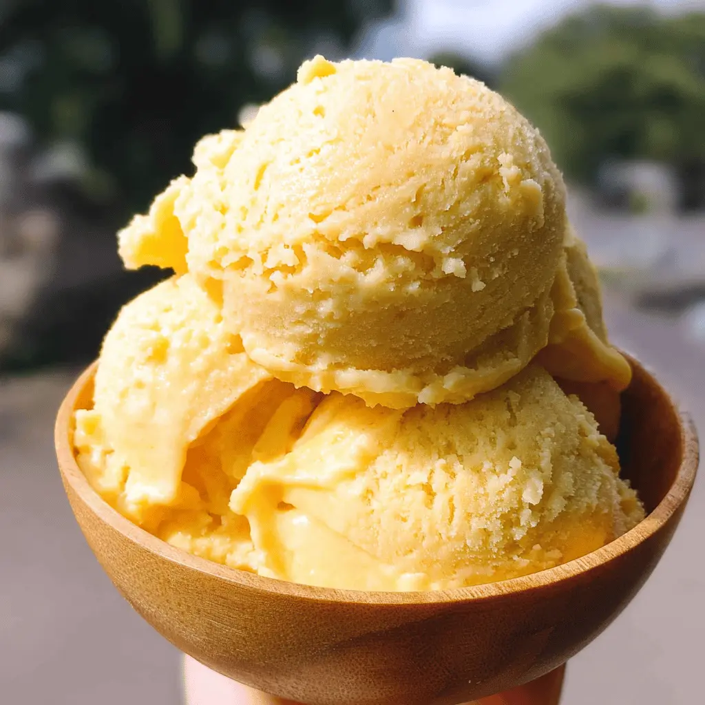 Easy 3-Ingredient Mango Ice Cream Recipe