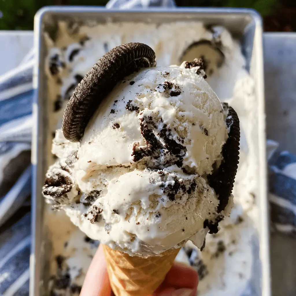 Easy Homemade Cookies and Cream Ice Cream Recipe