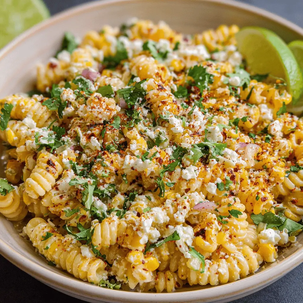 Easy Mexican Street Corn Pasta Salad Recipe