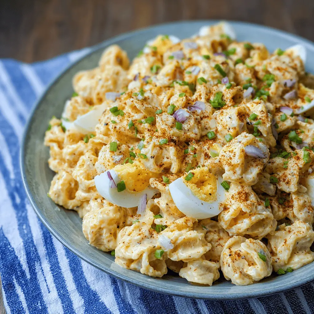Easy Deviled Egg Pasta Salad Recipe
