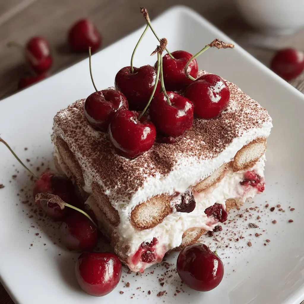 Easy Cherry Amaretto Tiramisu Recipe