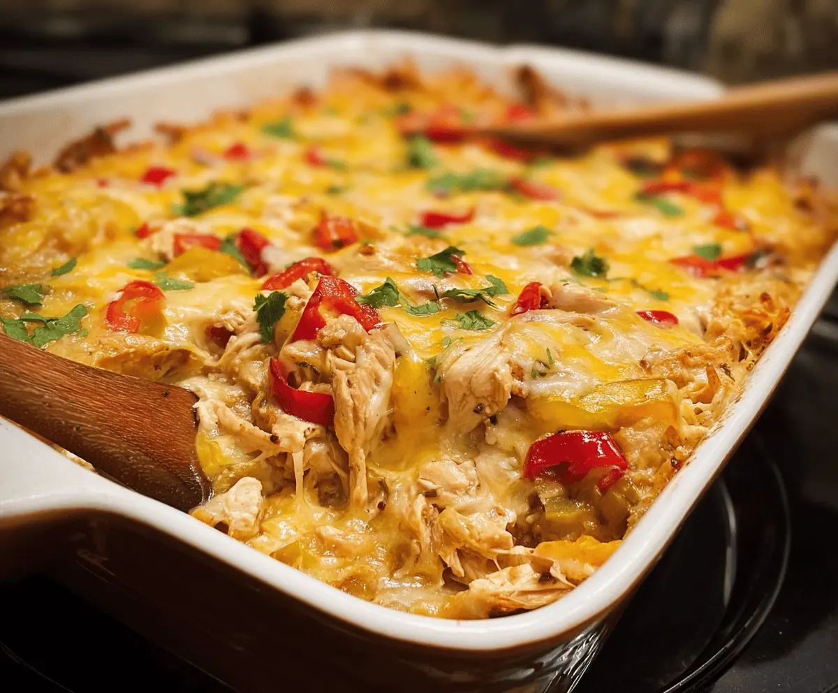 Easy Chicken Fajita Casserole Recipe