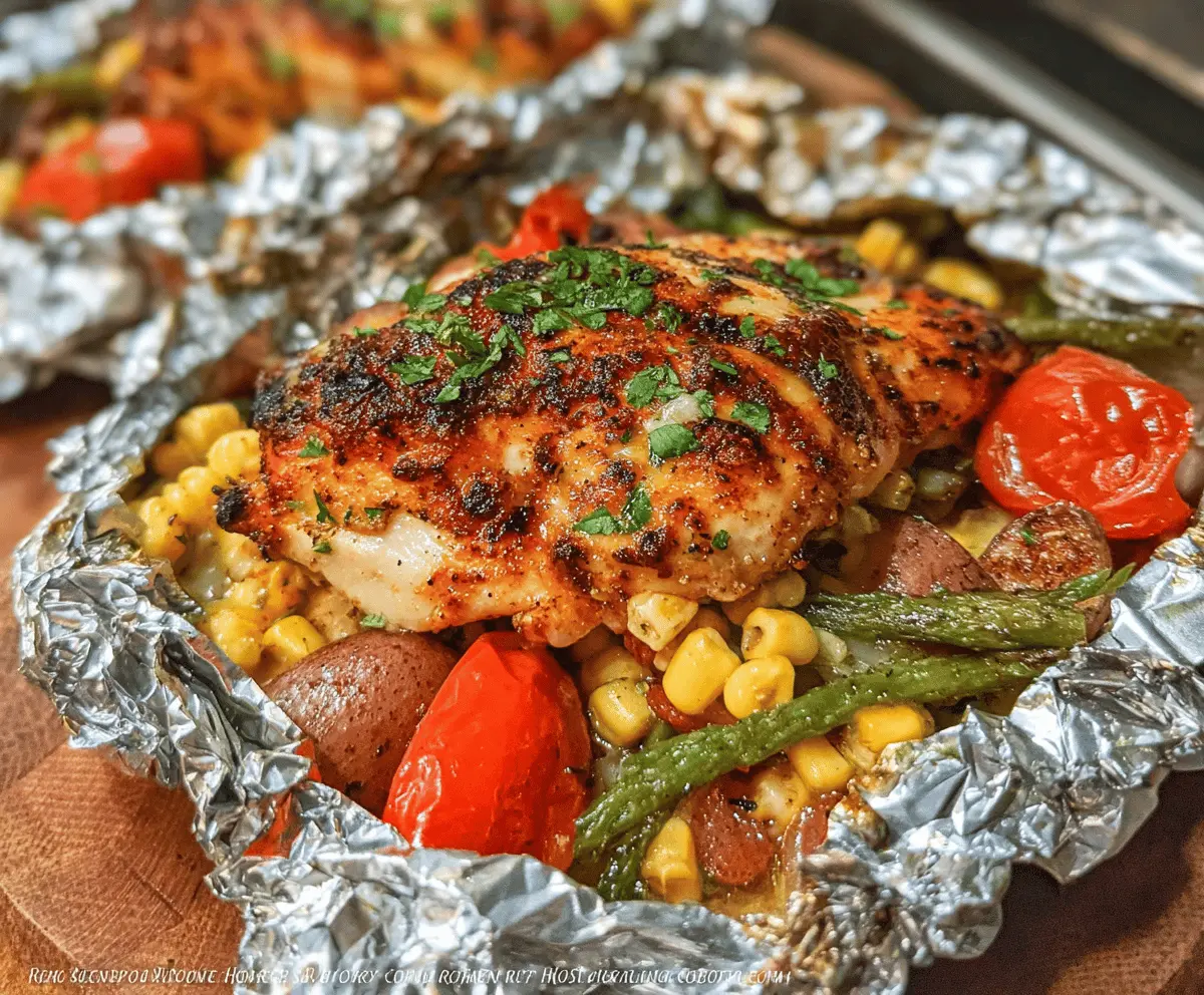Easy Santa Fe Chicken Foil Packets Recipe