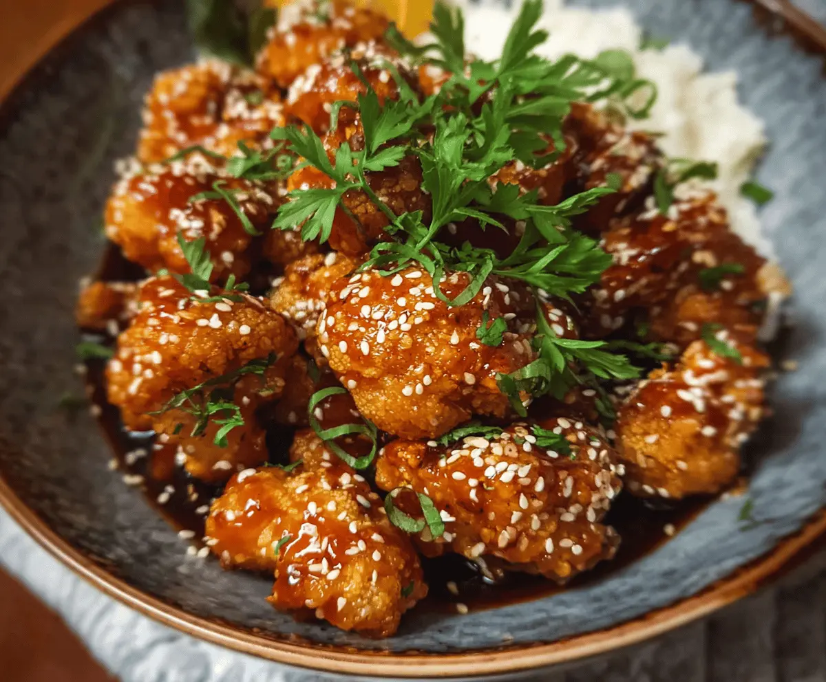 Easy Sticky Sesame Cauliflower Recipe