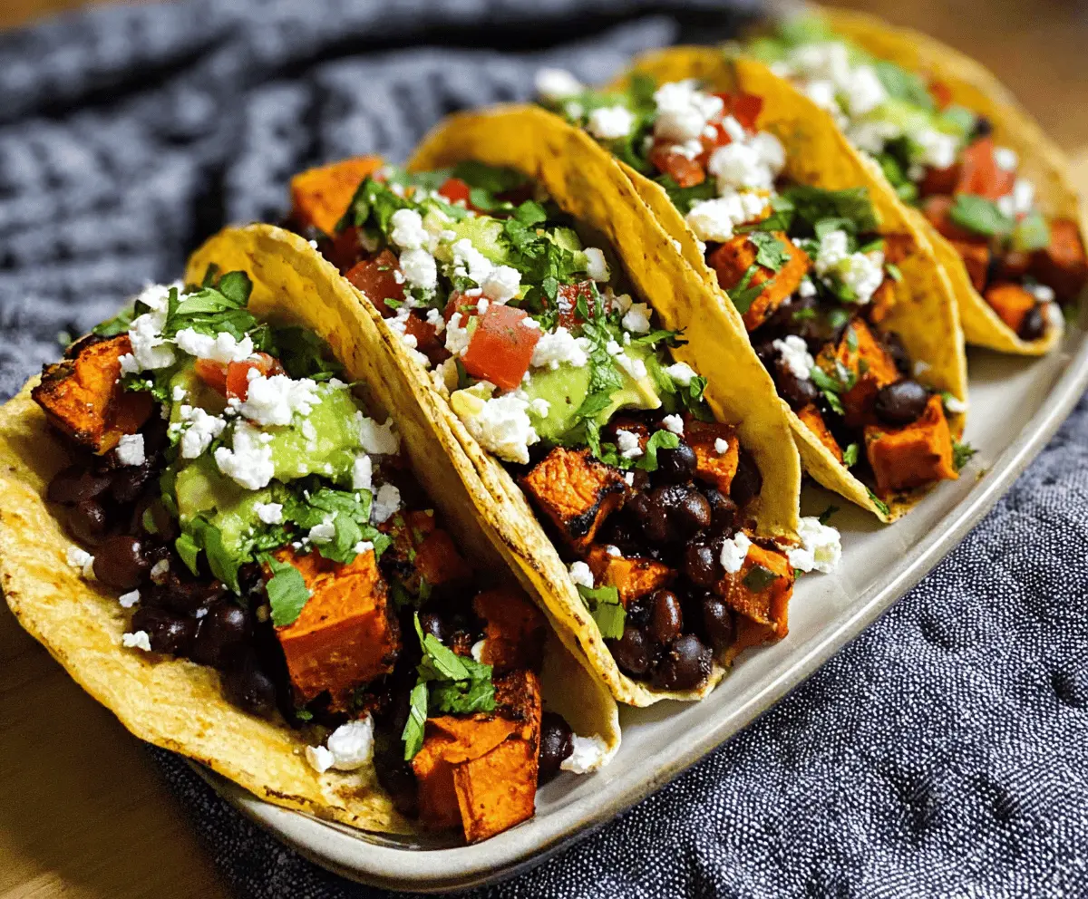 Easy Healthy Black Bean Sweet Potato Tacos