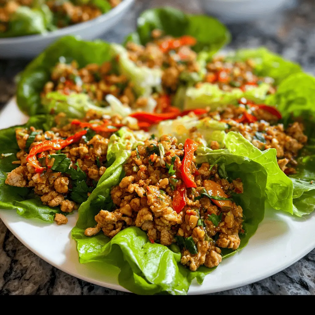Easy Thai Chicken Lettuce Wraps Recipe