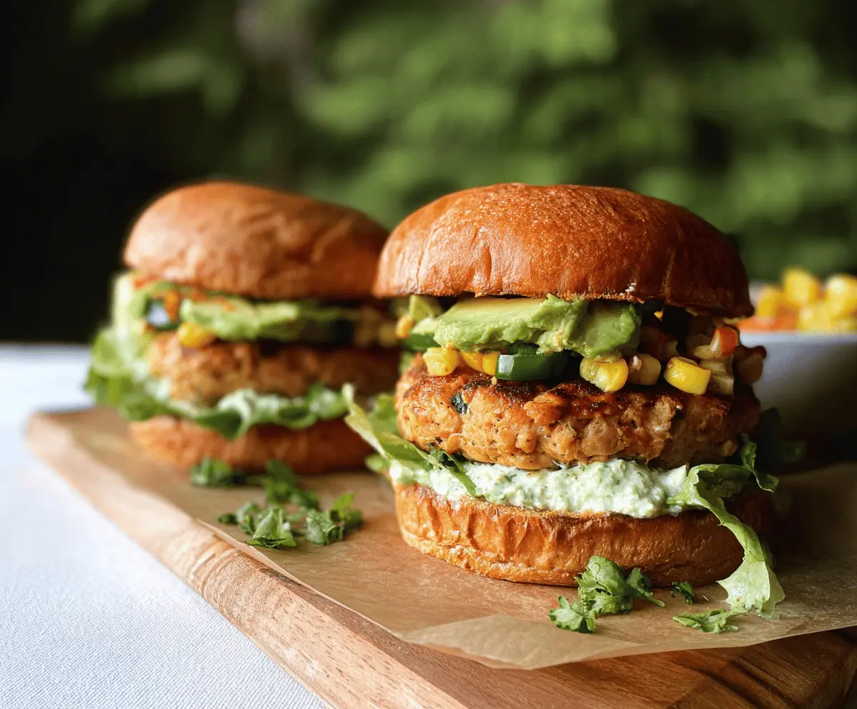 Easy Honey Jalapeño Turkey Burgers with Creamy Avocado Sauce