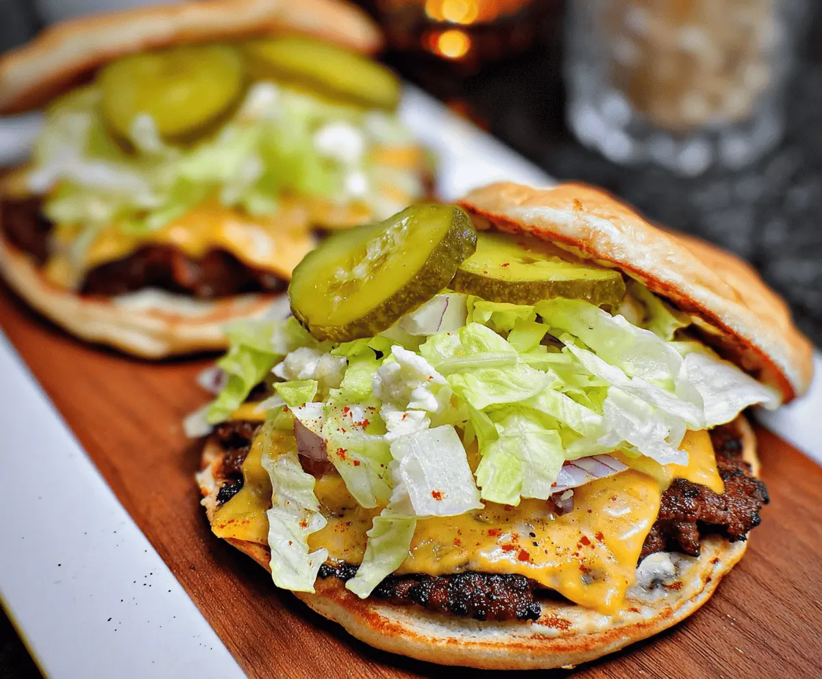 Easy Keto Big Mac Smash Burgers Recipe