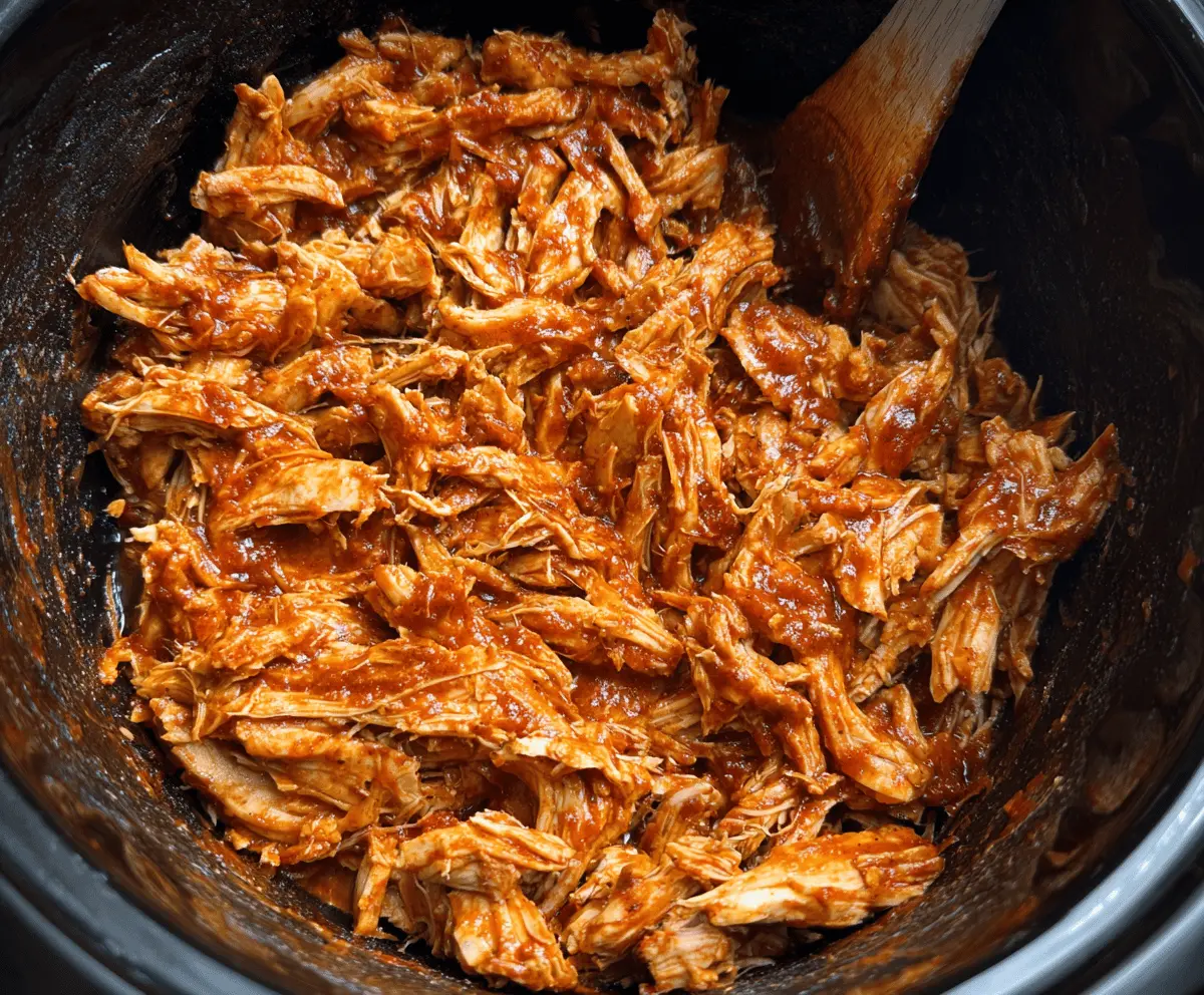 Easy Crockpot BBQ Pulled Chicken Recipe