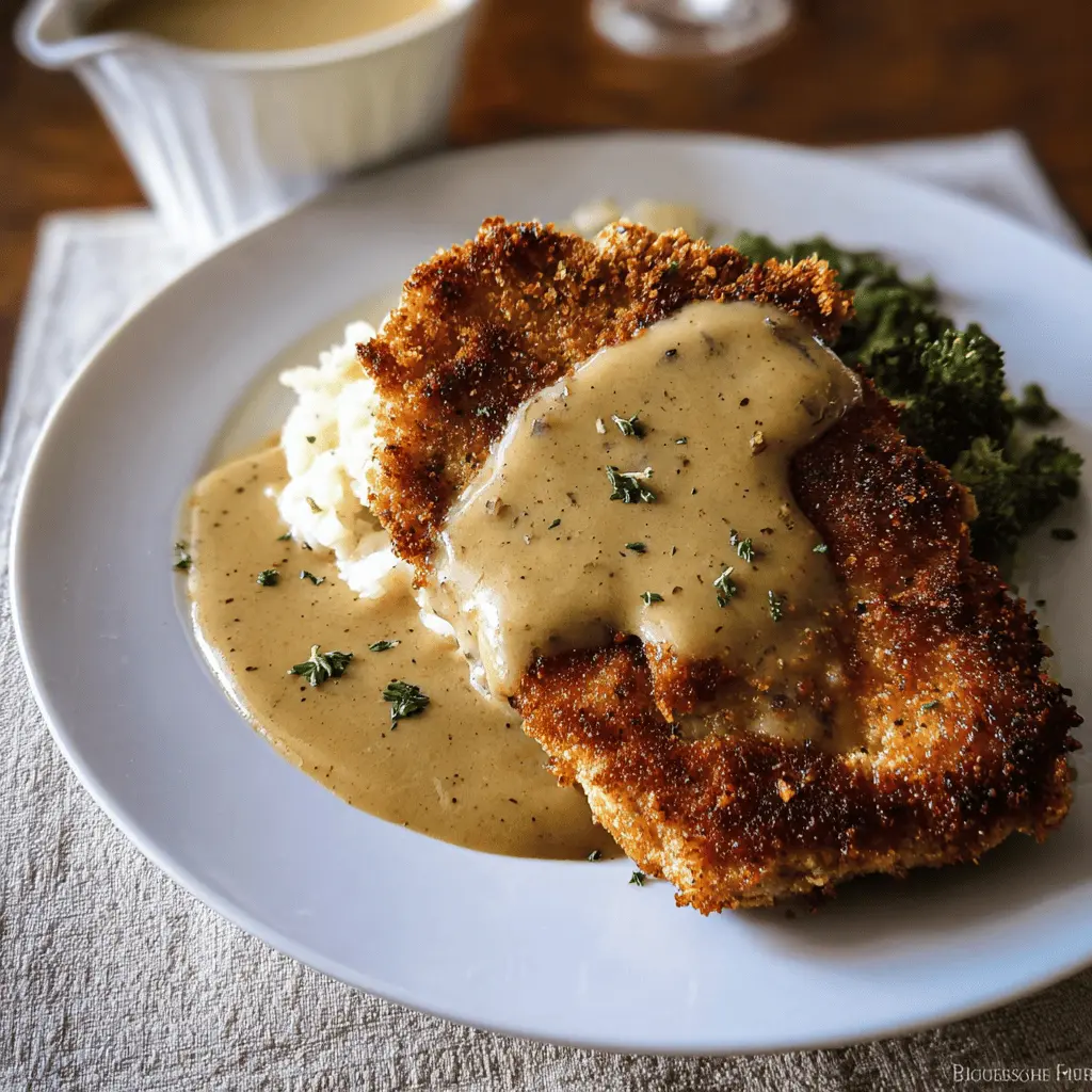 Easy Pork Schnitzel With Creamy Dijon Gravy