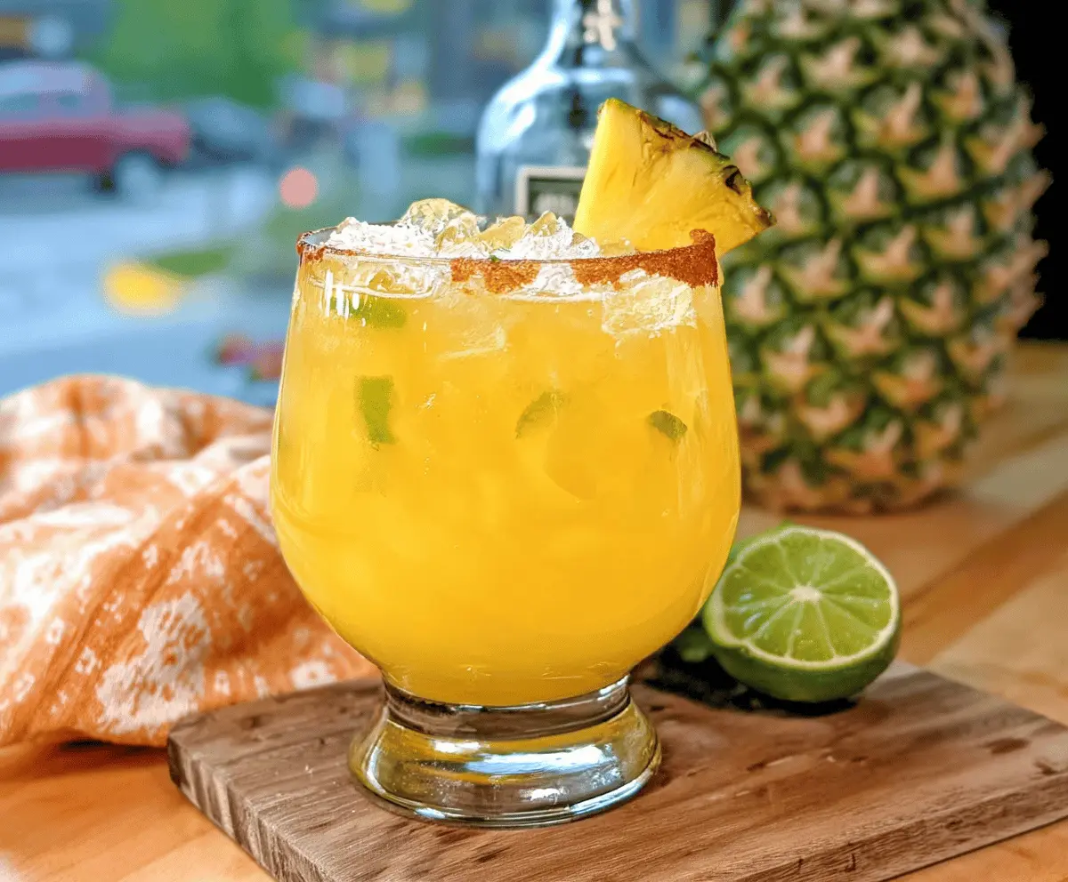 Easy Hawaiian Margarita with Pineapple and Coconut