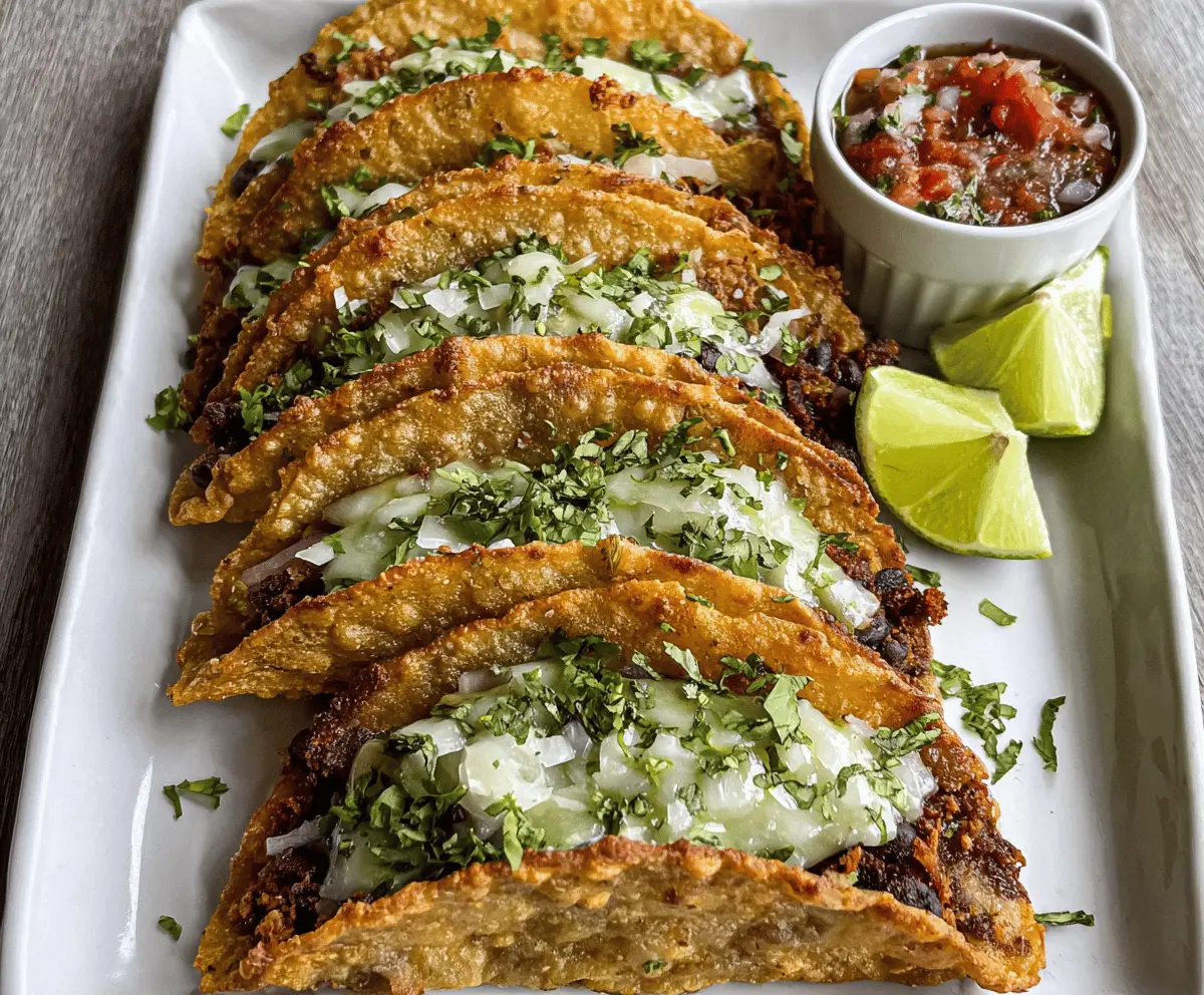Easy Crispy Black Bean Tacos Recipe