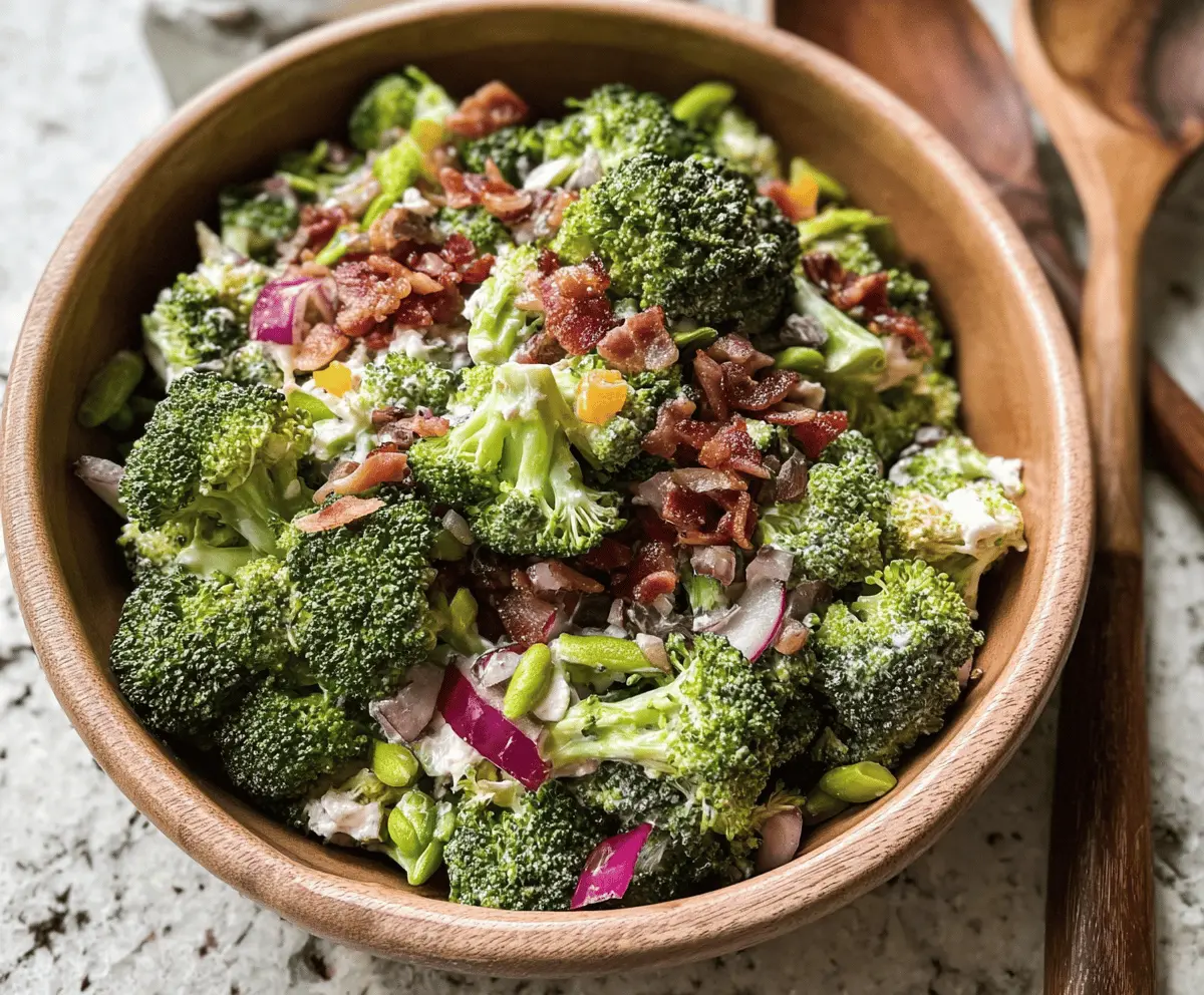 Easy Broccoli Salad Recipe With Bacon and Cheese