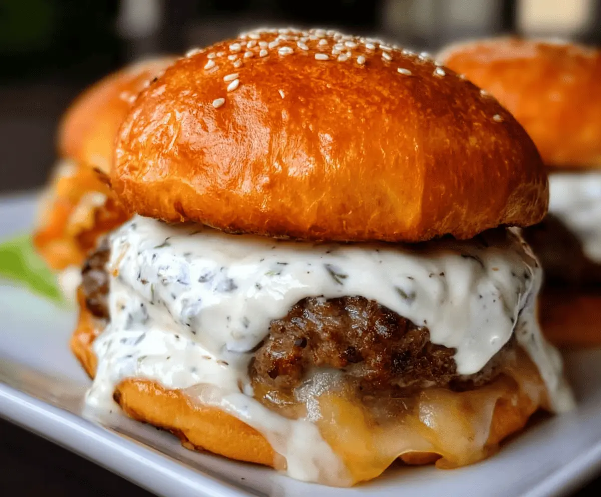 Creamy Garlic Burgers With Flavorful Sauce