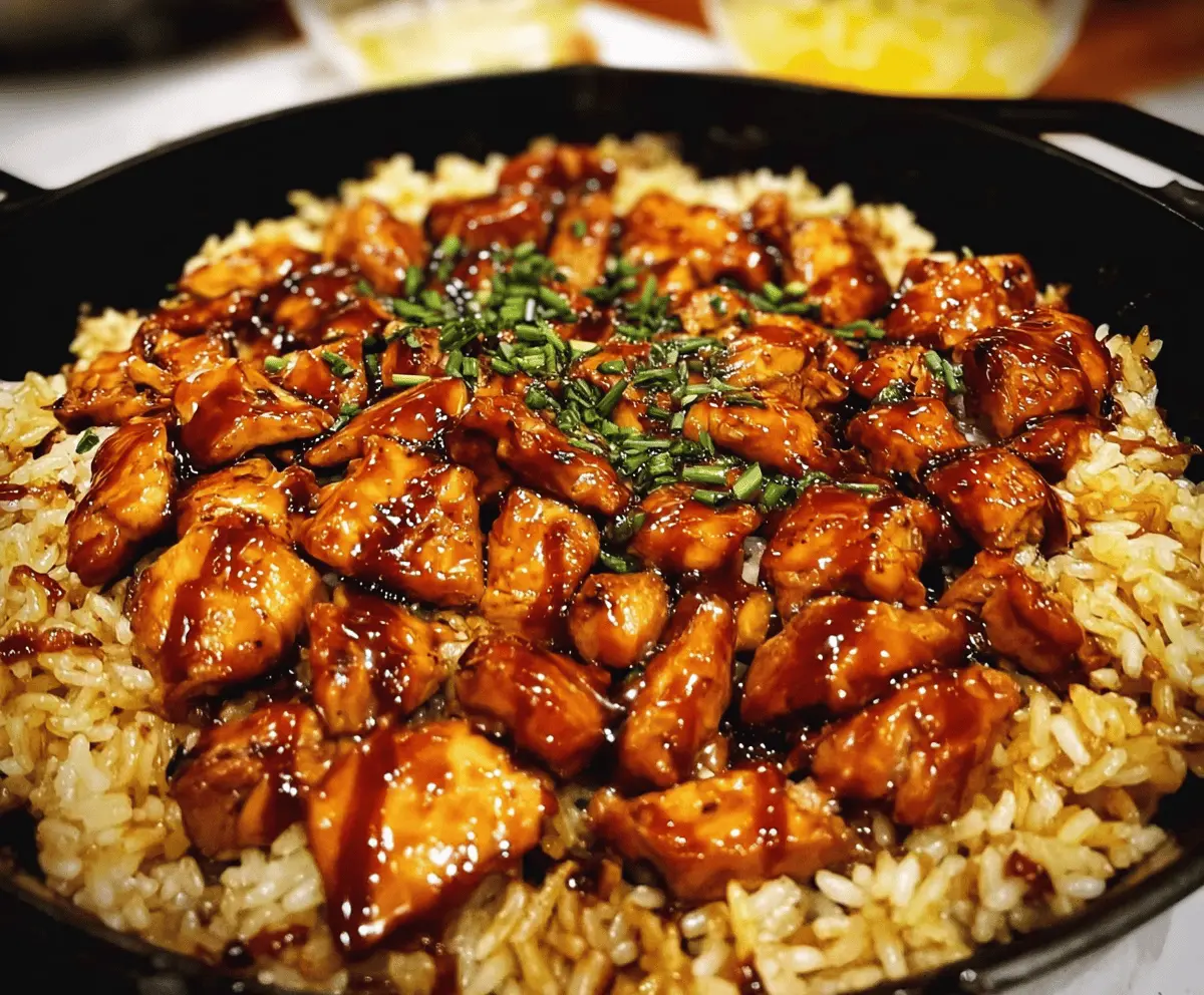 Easy One-Pan Honey BBQ Chicken and Rice