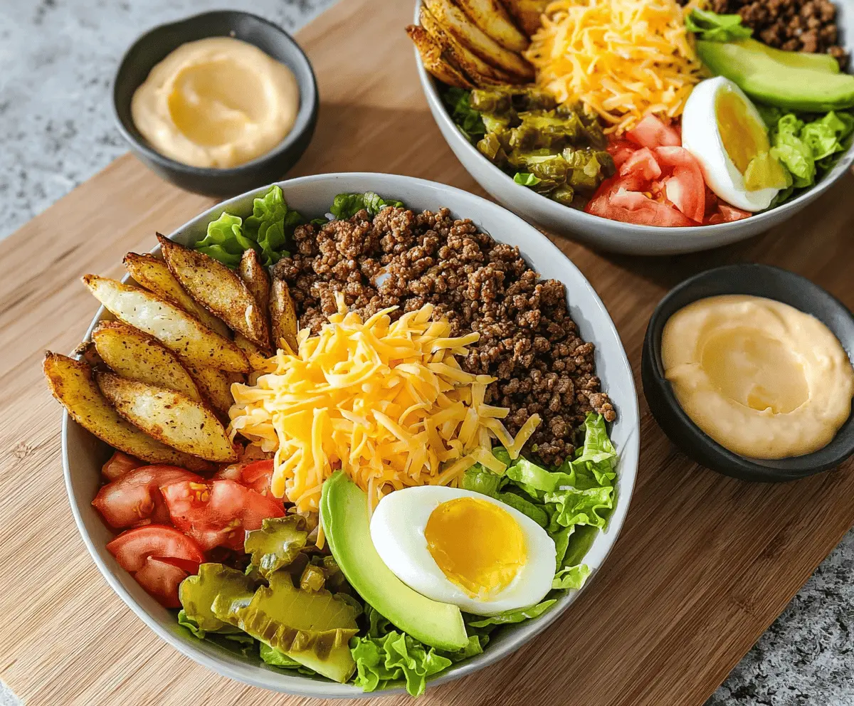 Easy Cheesy Burger Bowls Recipe