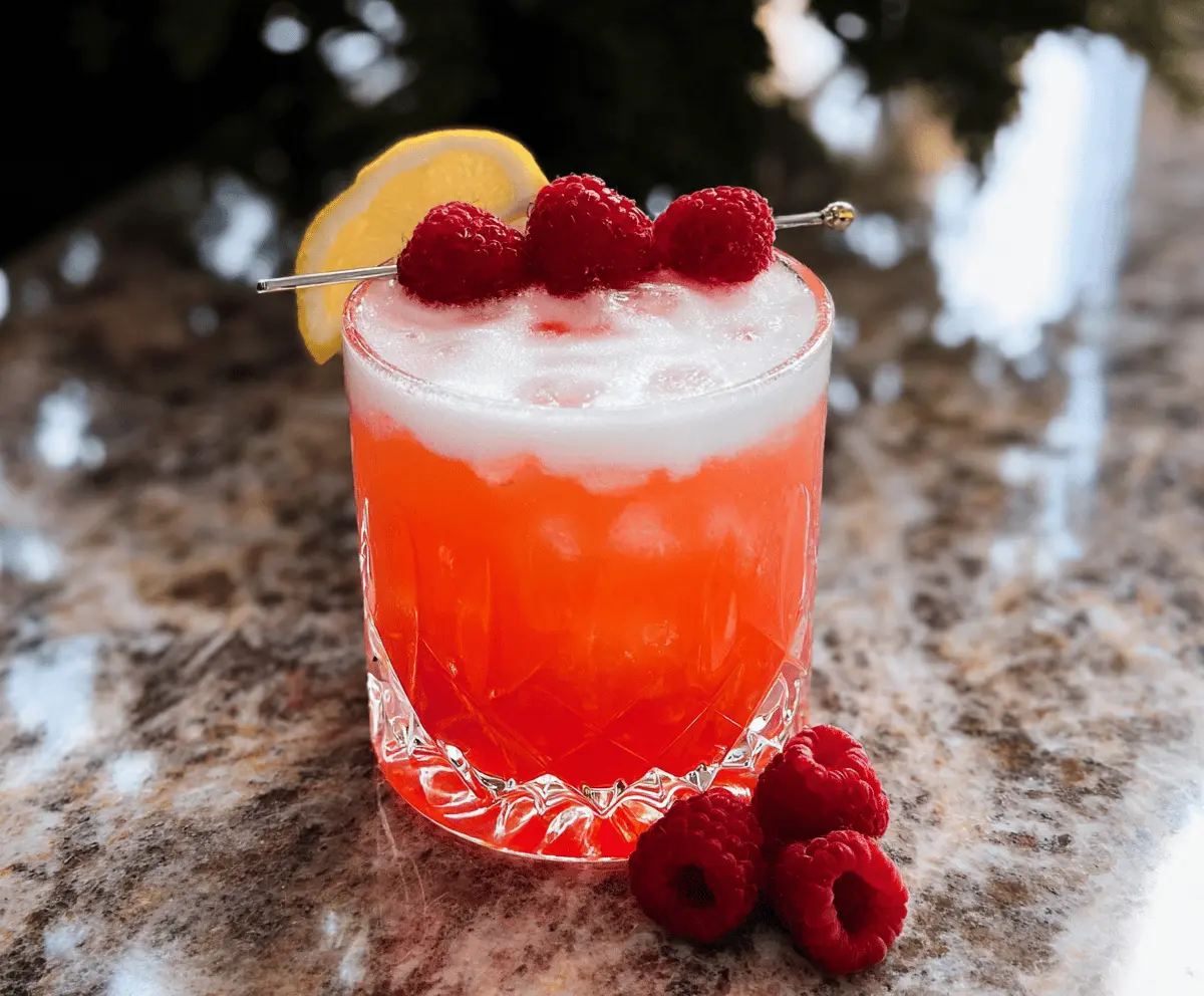 Easy Raspberry Vodka Sour Recipe