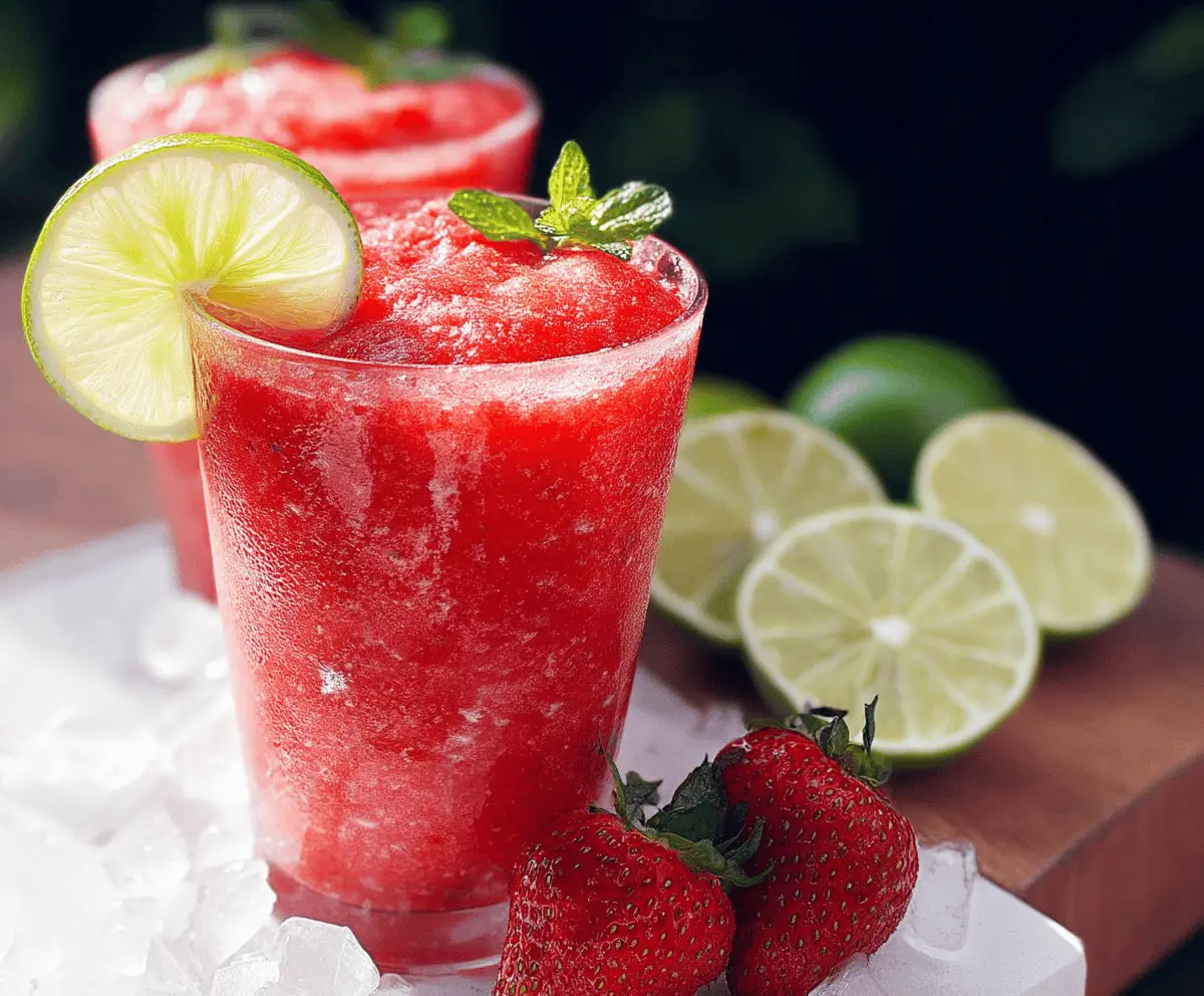 Refreshing Strawberry Lime Slush Recipe
