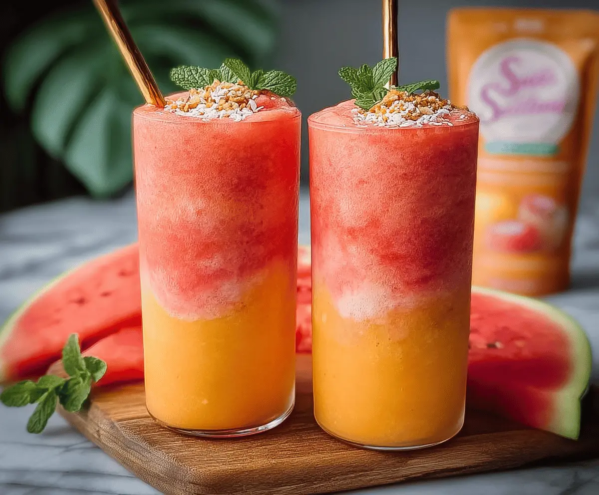 Refreshing Mango Watermelon Sunrise Smoothie Recipe