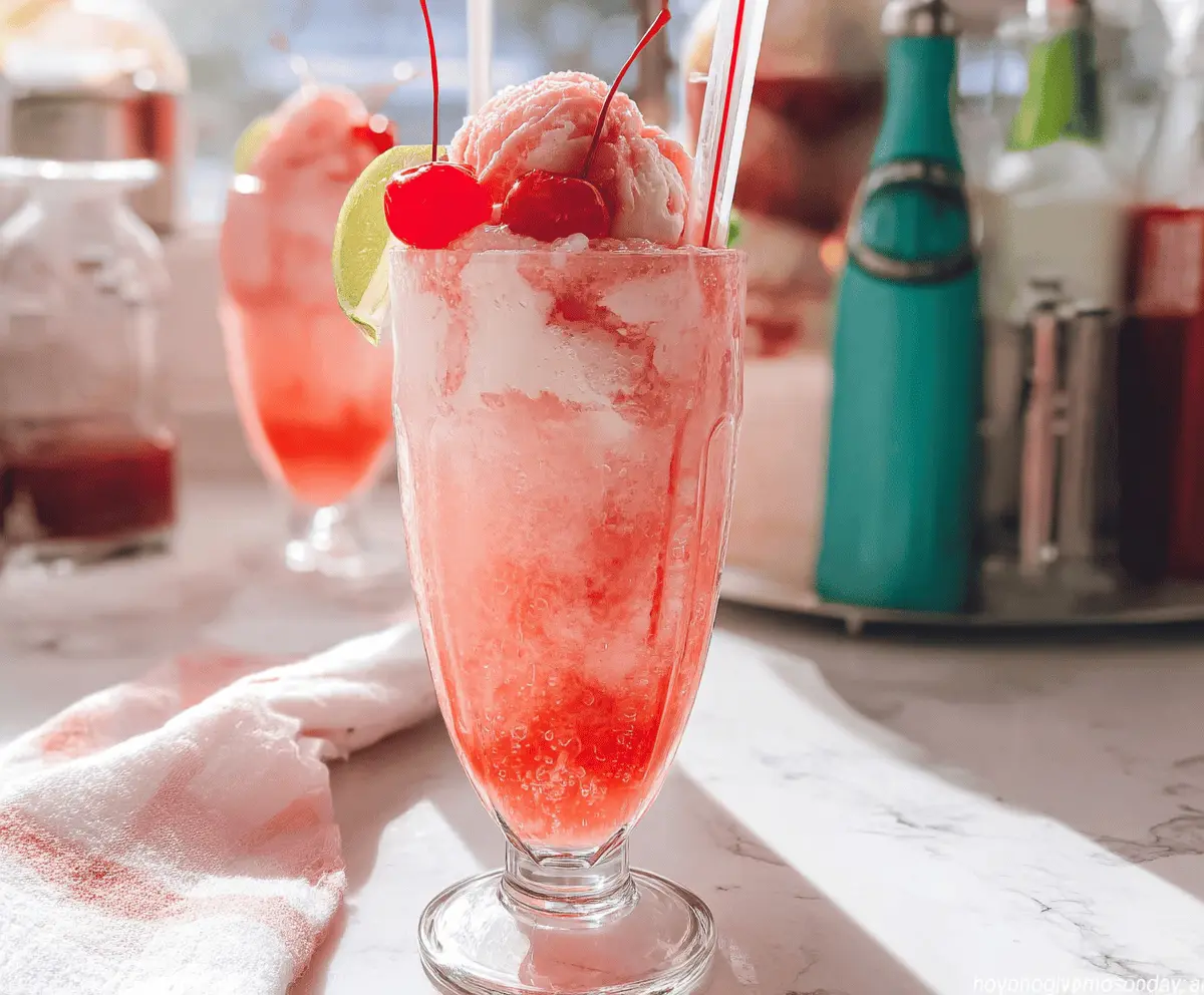 Easy Shirley Temple Ice Cream Float Recipe