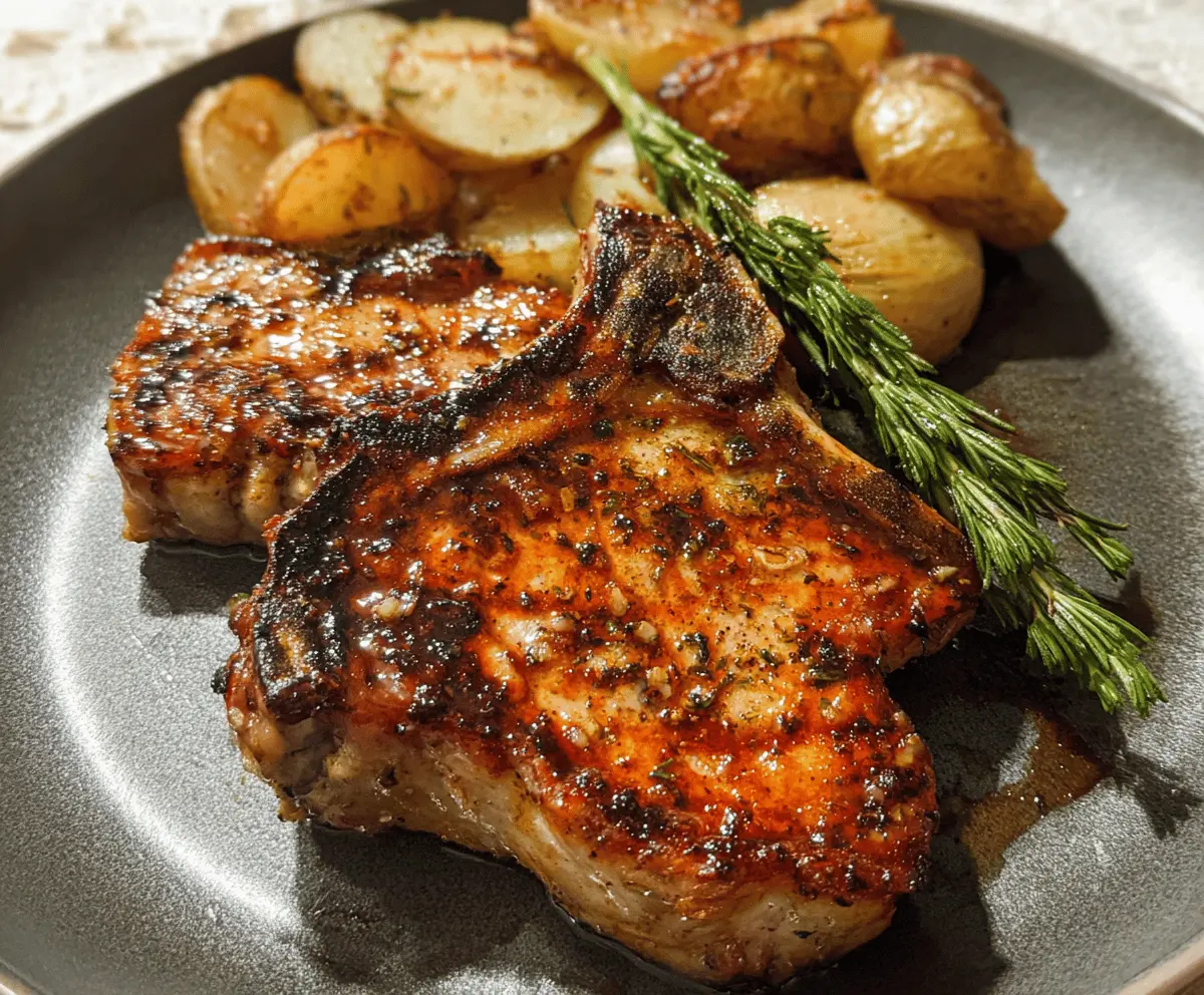Easy Honey Garlic Baked Pork Chops Recipe