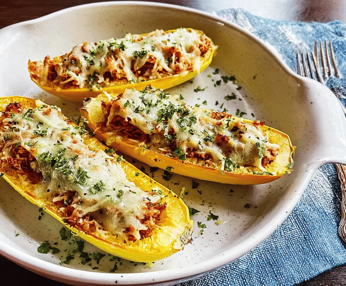 Cheesy Stuffed Yellow Squash Recipe