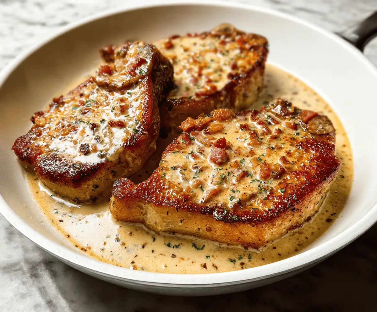 Creamy Bacon Pork Chops Recipe